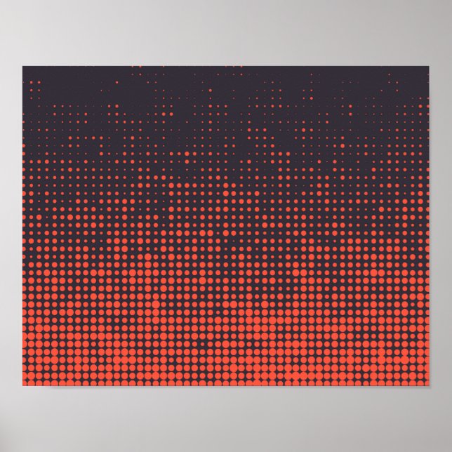 Orange, modern, stadsraster mönster-design poster (Framsidan)