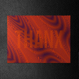 Orange Moiré Rand Optical illusion Modern THANX Helg Vykort