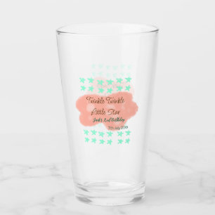 Orange moln glittrar glittrar små stjärnor gröna  glaskopp