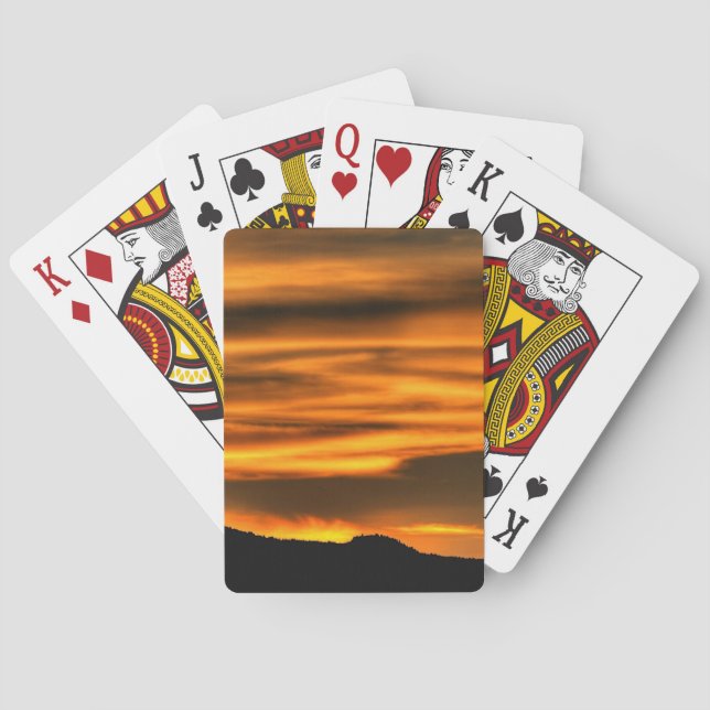 Orange molnlinjer casinokort (Baksidan)
