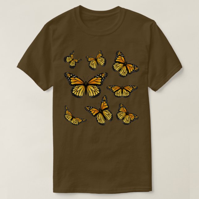 Orange Monarch Butterfly 2 T Shirt (Design framsida)