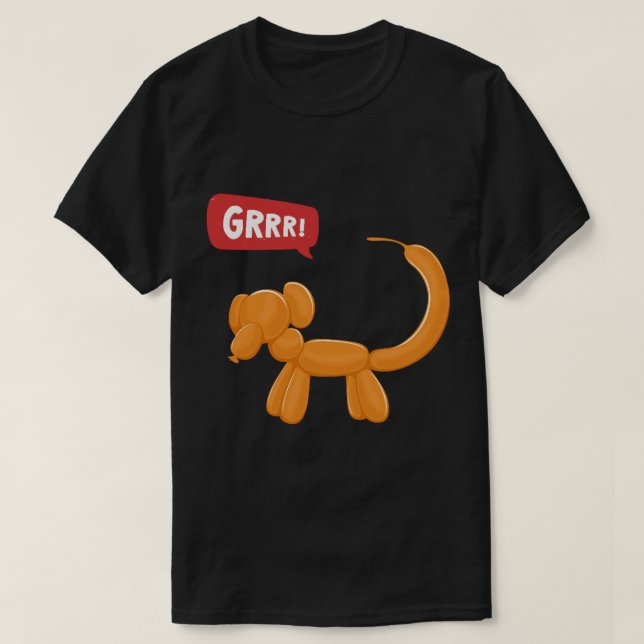 Orange Monkey Party Balloon Hund - GRRR! T Shirt (Design framsida)