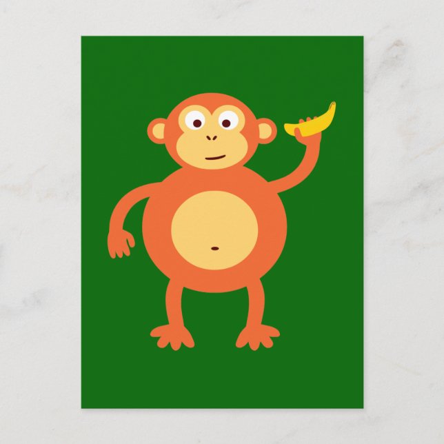 Orange Monkey Vykort (Framsida)