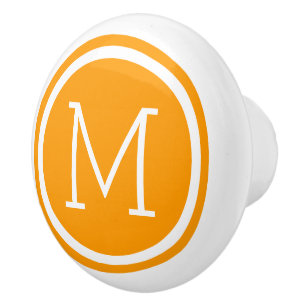Orange Monogram Personlig Drawer-knapp Knopp