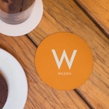 Orange Monogram Personlig Fest