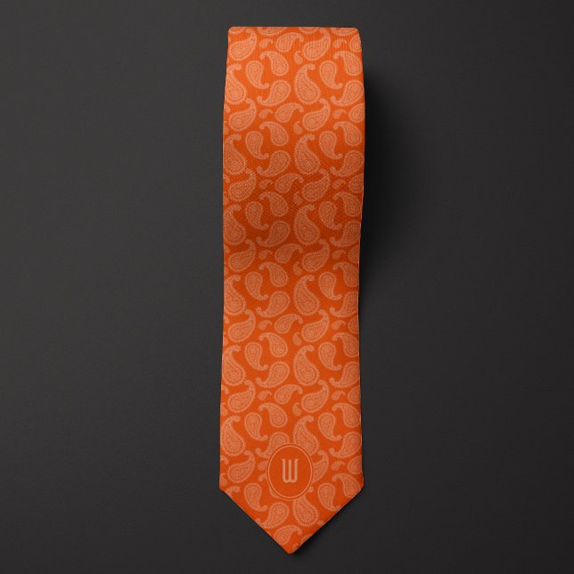 Orange Monokrome Monogram Paisley Slips (Skapare uppladdad)