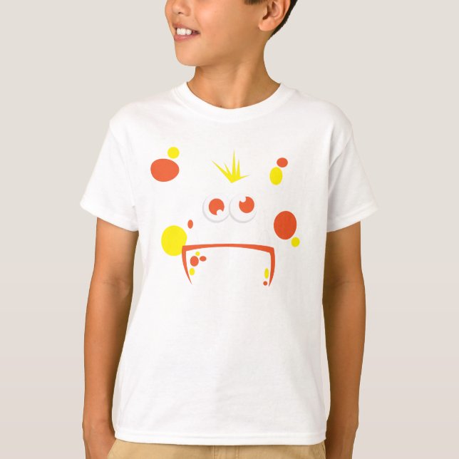 Orange Monster Ansikte Clothing T-shirt (Framsida)