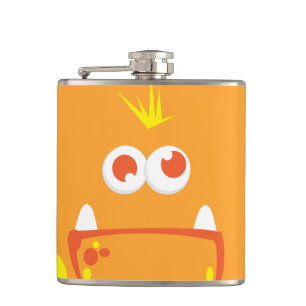 Orange Monster Ansikte-kolv Fickplunta