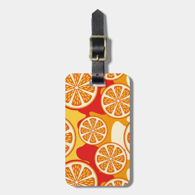 Orange mönster bagagebricka (Vertikal Framsida)