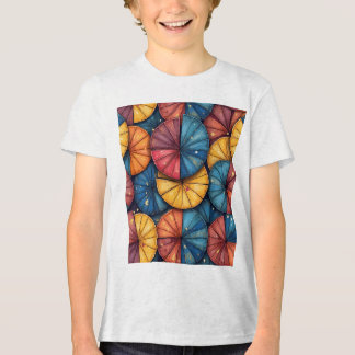 Orange mönster barns kortärmad t-shirt