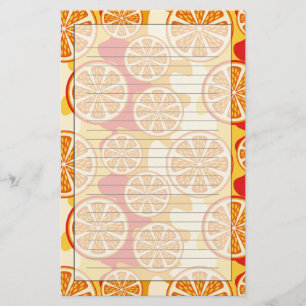 Orange mönster brevpapper