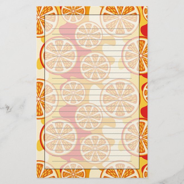 Orange mönster brevpapper (Framsida)