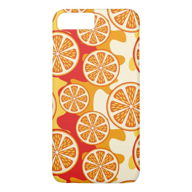 Orange mönster Case-Mate iPhone skal (Baksida)