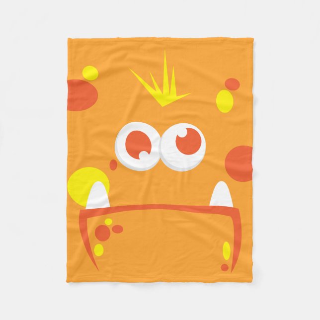 Orange Monster Fleece Blanket (Framsidan)