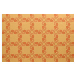 orange mönster för 70-tal swirly tyg