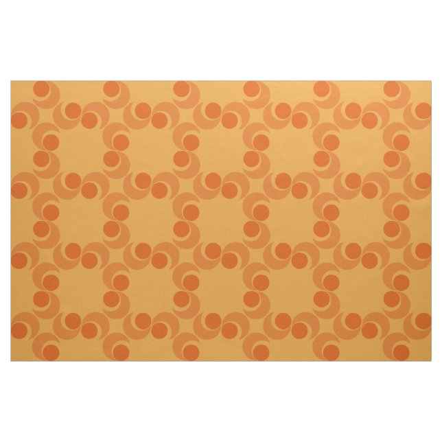 orange mönster för 70-tal swirly tyg (Fat Quarter)