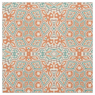 Orange mönster för Kaleidoscope för Tyg
