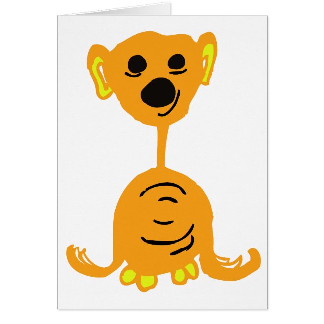 ORANGE MONSTER FRÅN DEN GIGANTISKA DALEN HÄLSNINGSKORT (Framsidan)