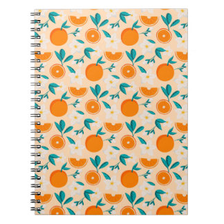 Orange Mönster | Frisk Citrusdesign Anteckningsbok