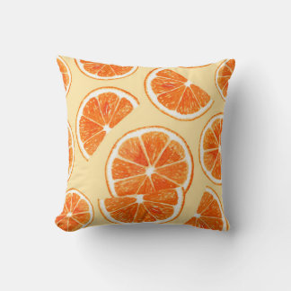 orange mönster frukt, kosthållning, vattenfärg ill kudde