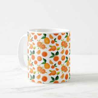 Orange mönster kaffemugg