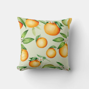 Orange mönster kudde