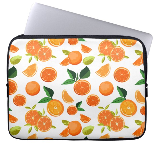 Orange mönster laptop fodral (Framsidan)