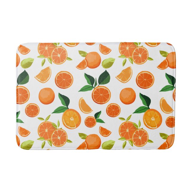 Orange mönster meduim badrumsmatta (Framsidan)