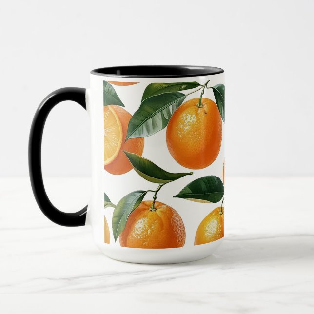 Orange Mönster Mugg (Vänster)