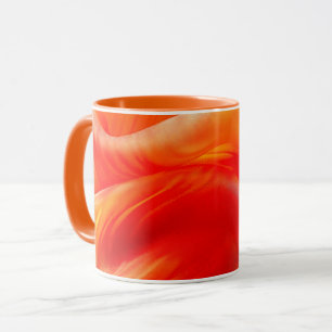 Orange Mönster Mugg