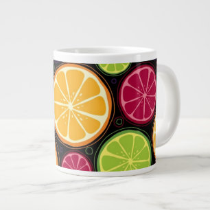 Orange mönster och bakgrund jumbo mugg
