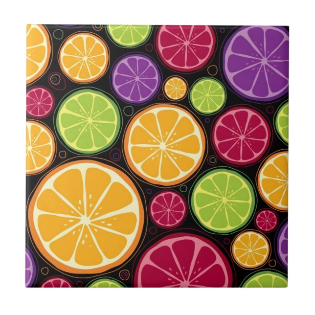 Orange mönster och bakgrund kakelplatta (Framsidan)