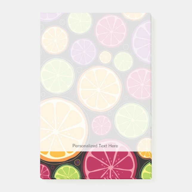 Orange mönster och bakgrund post-it block (Framsida)