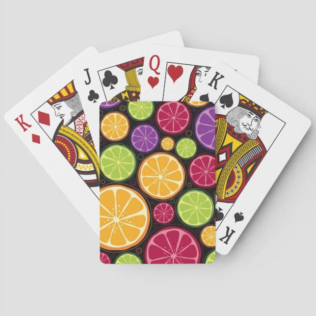 Orange mönster och bakgrund spel kort (Baksidan)
