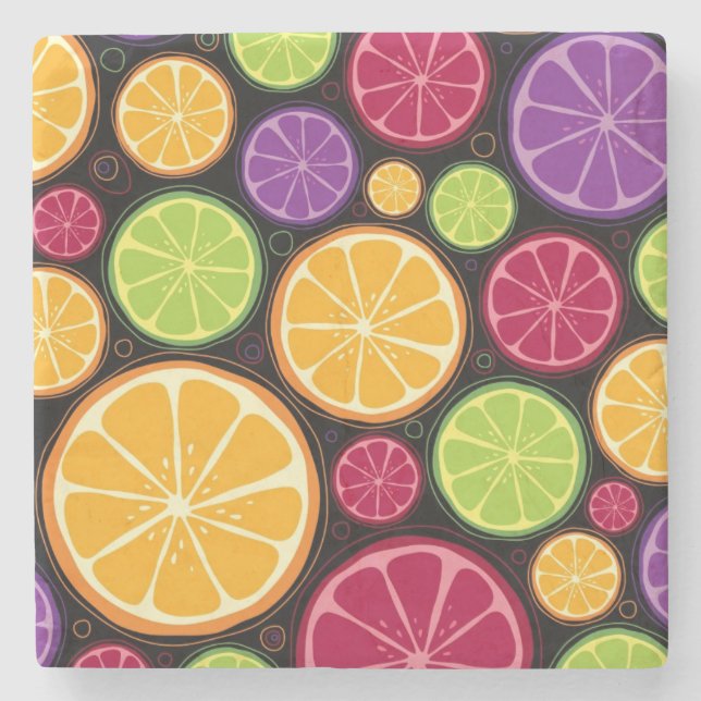 Orange mönster och bakgrund stenunderlägg (Framsidan)