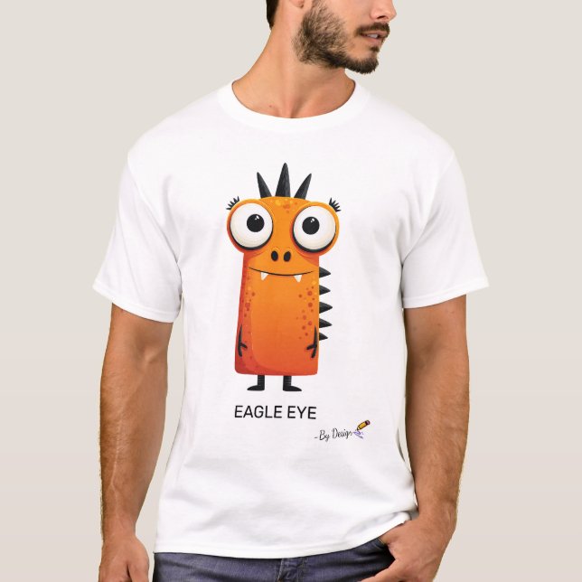 Orange Monster | ÖRNÖGA - Genom Design | Kul  T Shirt (Framsida)