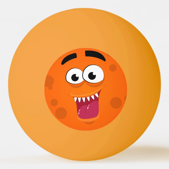 Orange Monster Personalize Ping Pong Boll (Framsidan)