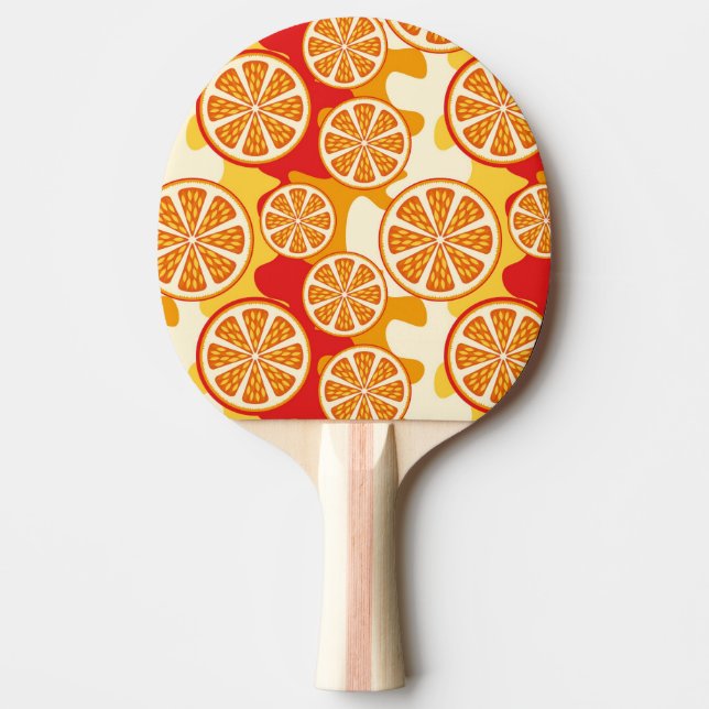 Orange mönster pingisracket (Framsidan)