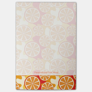 Orange mönster post-it block