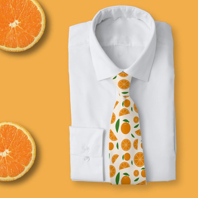 Orange Mönster Slips (Orange Pattern Neck Tie)