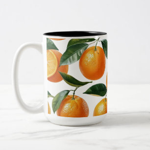 Orange Mönster Två-Tonad Mugg