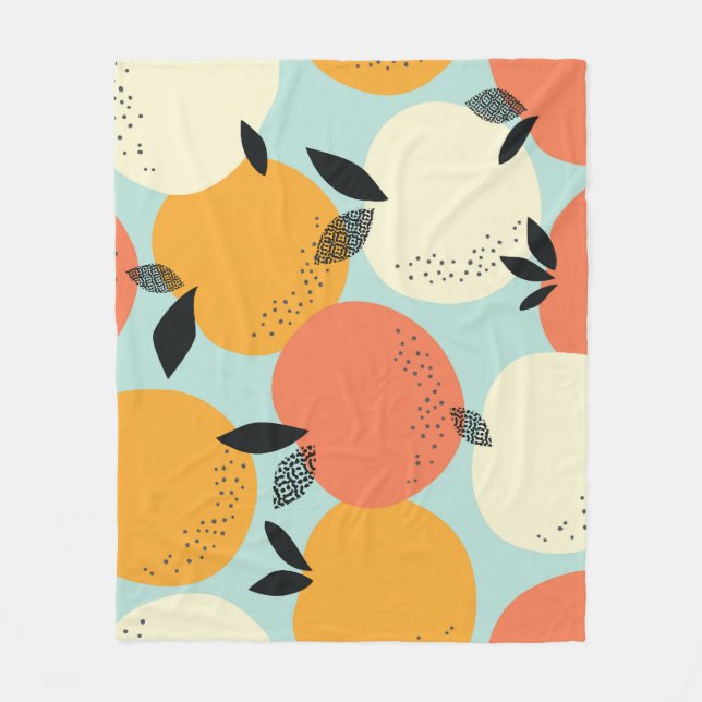 Orange Mönster: Viktig sömlös design. Fleecefilt (Framsidan)