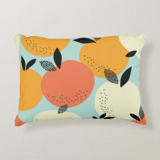 Orange Mönster: Viktig sömlös design. Prydnadskudde