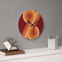 Orange Mörk Maroon Red Retro Circles Art Mönster