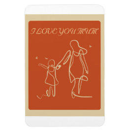 Orange mors dag-kort magnet