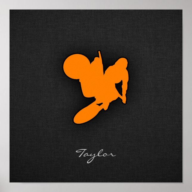 Orange Motocross Poster (Framsidan)