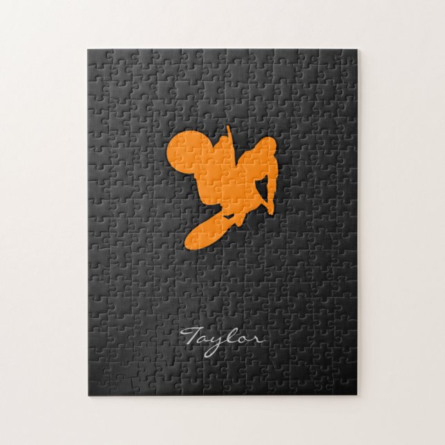 Orange Motocross Pussel (Vertikal)