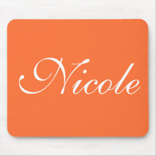 Orange Mousepad, anpassad Namn Musmatta