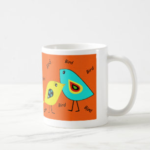 Orange mugg för fågelfågel