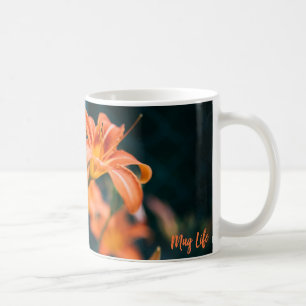 Orange mugg för foto för tigerliljablomma
